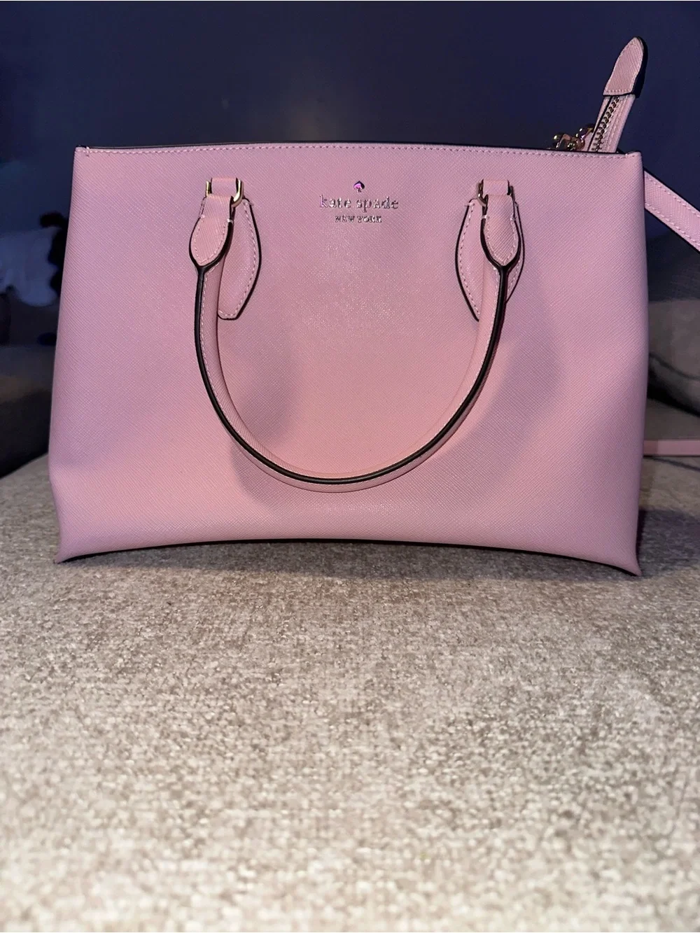 Kate Spade Shimmer Pink RAE Satchel bag with Gold Hardware